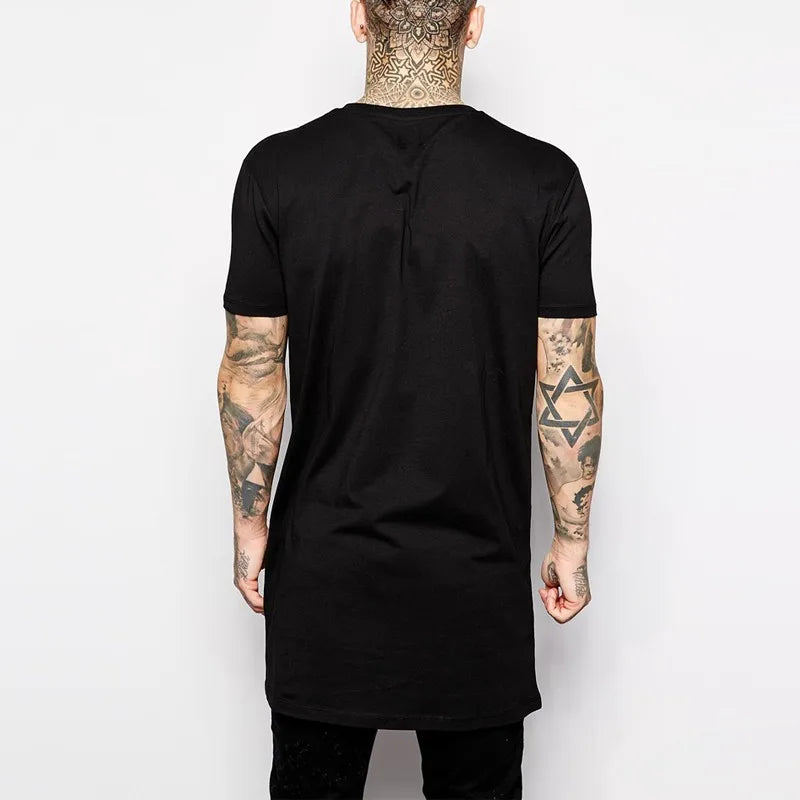 Men's Long T-shirt Tops Hip Hop