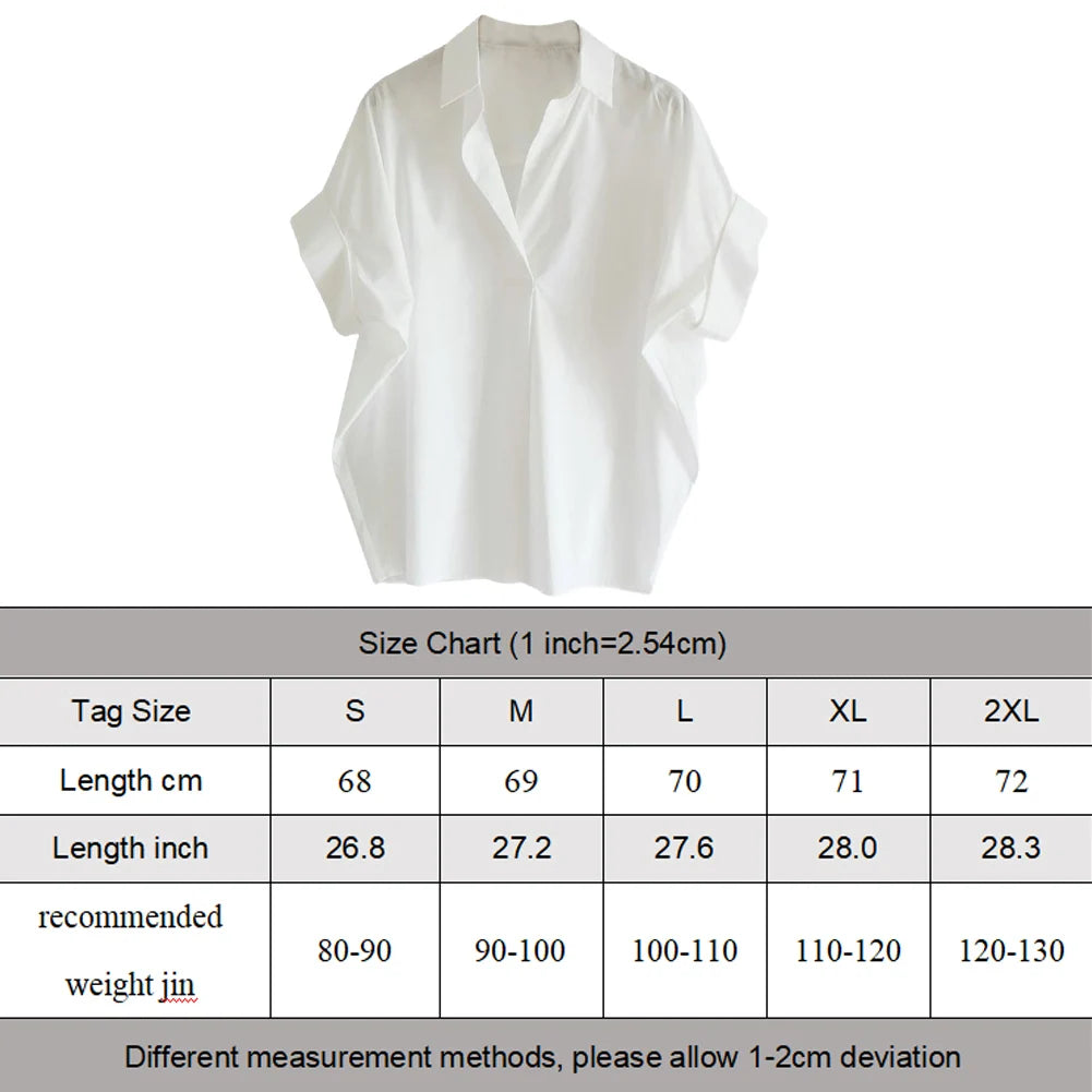 Thin Blouses Shoulder Drop Loose